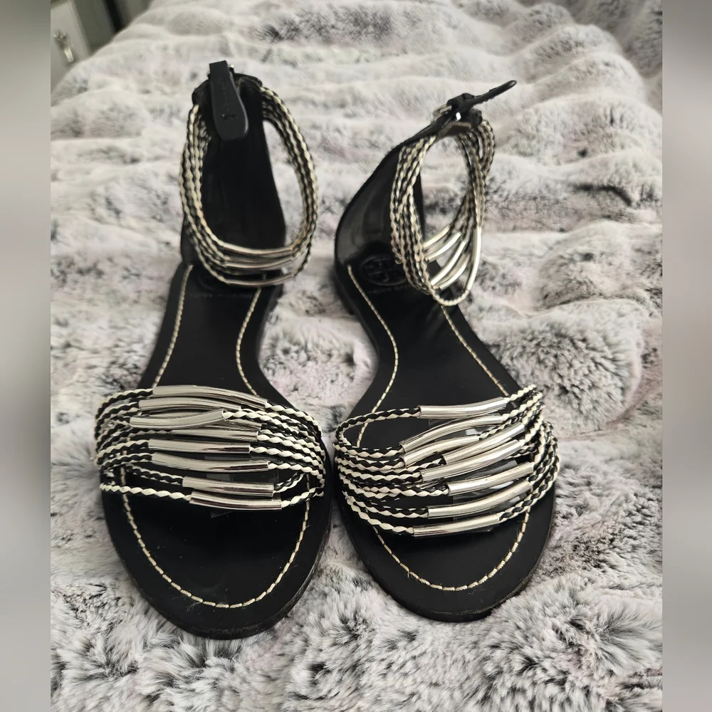 Tory Burch Mignon Braided Leather Sandals -‎ 6.5 - LIKE NEW